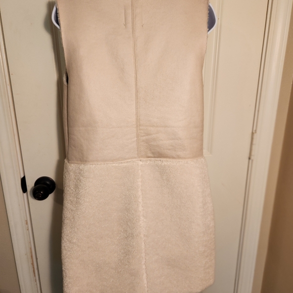 YAYA woman's beige faux suede/wool long vest size 36 or XS/S - Picture 4 of 8